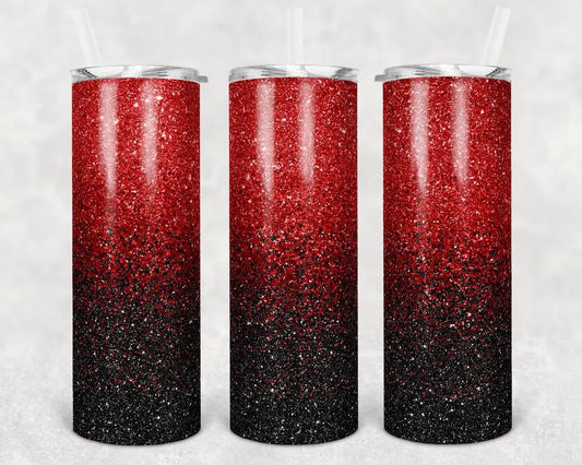 Red & Blue Cheetah - 20 oz or 30oz Skinny Tumblers w/ Lid and Metal Straw