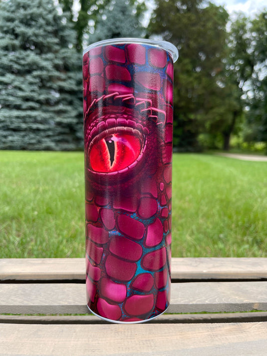 Dragon Eye  Sale - 20 oz Skinny Tumblers w/ Lid and Metal Straw