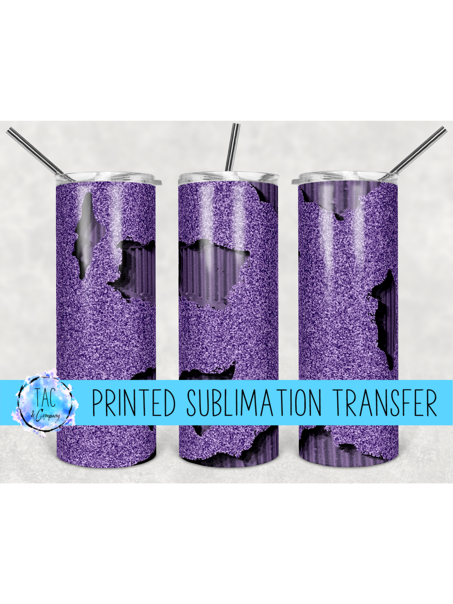 Purple Corrugated Peek A Boo-Sublimation Print (This Is Not A Digital File)