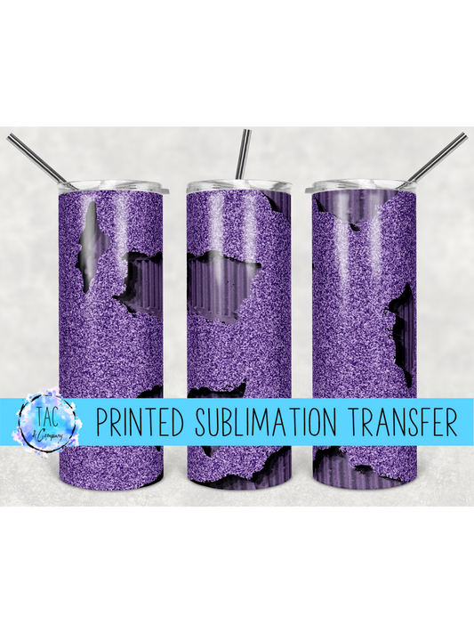 Purple Corrugated Peek A Boo-Sublimation Print (This Is Not A Digital File)