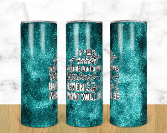 Accept -  20oz or 30oz Skinny Tumblers w/ Lid and Metal Straw