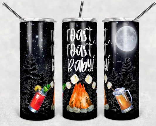 Toast Toast Baby - 20oz or 30oz Skinny Tumblers w/ Lid and Metal Straw