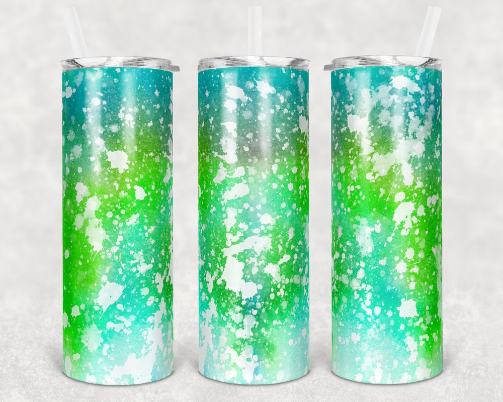 Power Wash Soap effect - 20 oz or 30oz Skinny Tumblers w/ Lid and Metal Straw