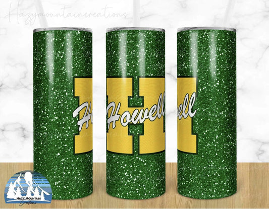 Howell Glitter - 20oz or 30oz Skinny Tumblers w/ Lid and Metal Straw
