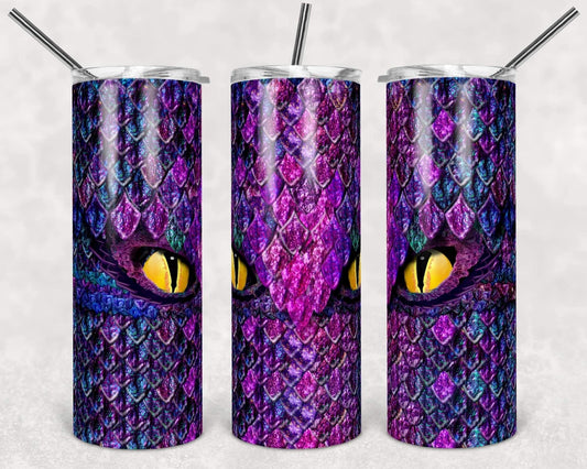 Dragon Eye- 20oz or 30oz Skinny Tumblers w/ Lid and Metal Straw