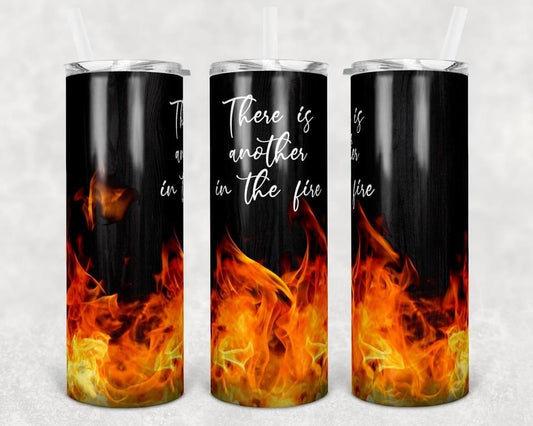 Black flames   -  20oz or 30oz Skinny Tumblers w/ Lid and Metal Straw