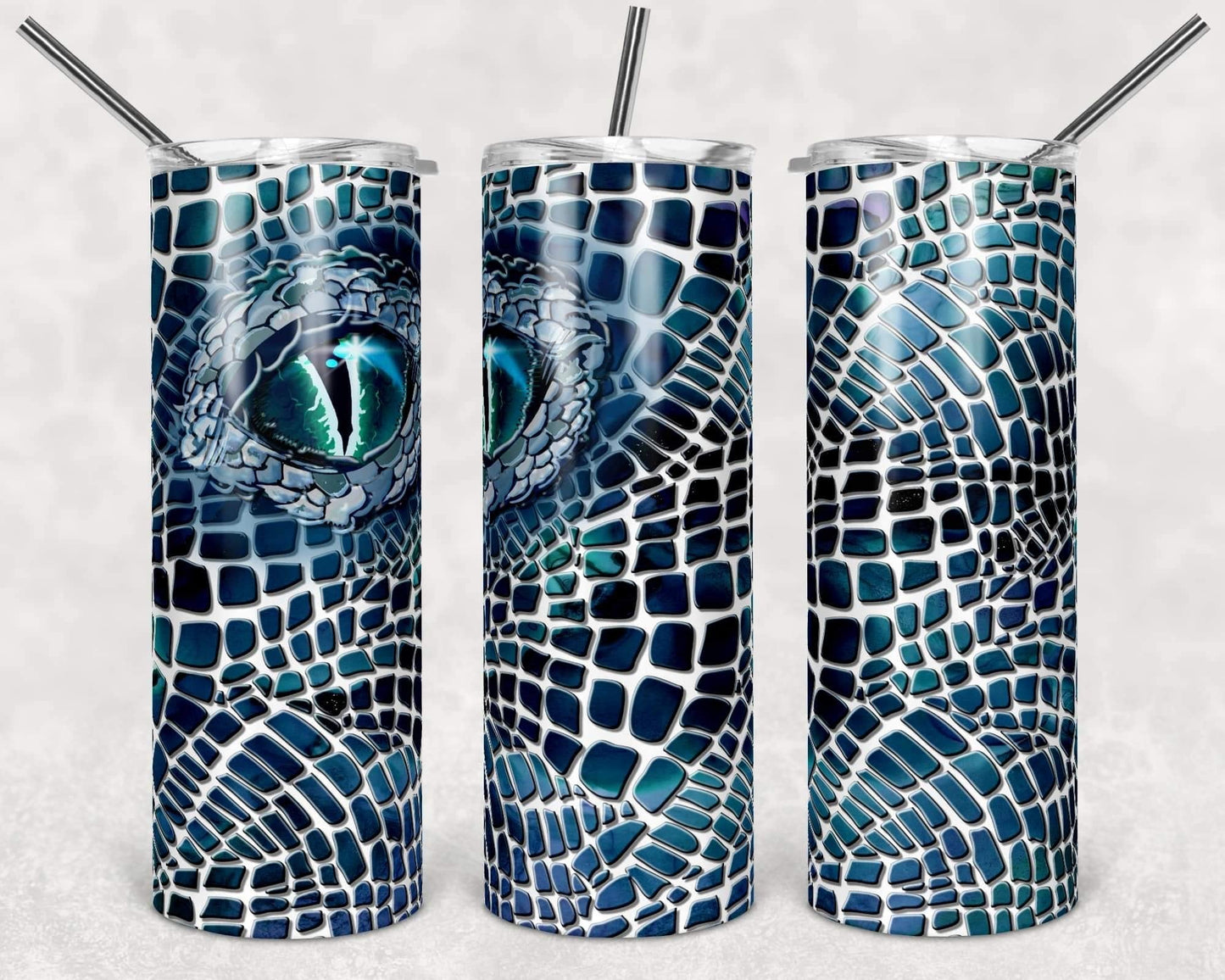 Dragon Eye- 20oz or 30oz Skinny Tumblers w/ Lid and Metal Straw