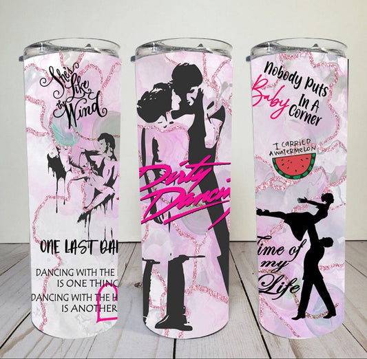 Dirty Dancing - 20 oz or 30oz Skinny Tumblers w/ Lid and Metal Straw
