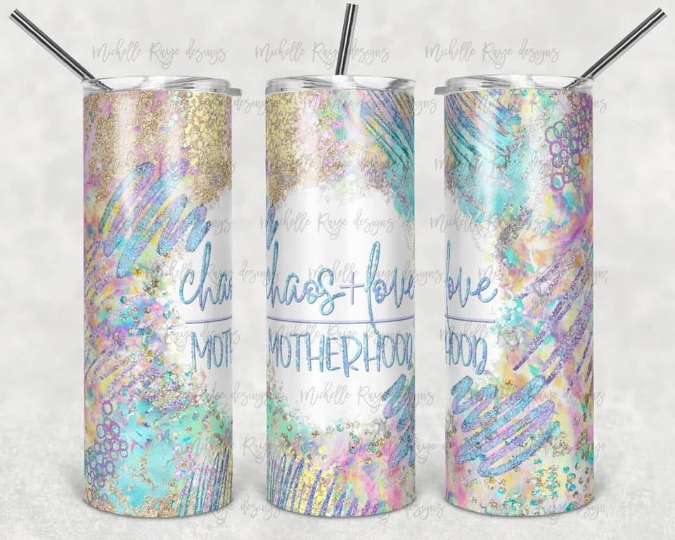 MotherHood- 20 oz or 30oz Skinny Tumblers w/ Lid and Metal Straw