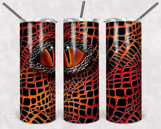 Dragon Eye- 20oz or 30oz Skinny Tumblers w/ Lid and Metal Straw