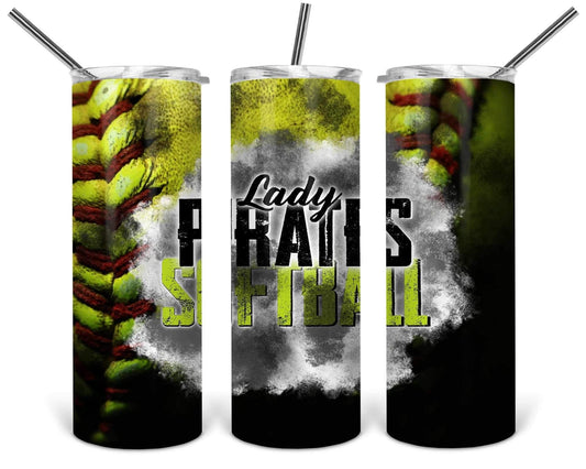 Pirates Lady’s Softball - 20oz or 30oz Skinny Tumblers w/ Lid and Metal Straw