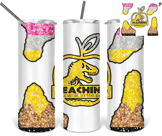 Teaching is A Walk In The Park - 20oz or 30oz as Skinny Tumblers w/ Lid and Metal Straw