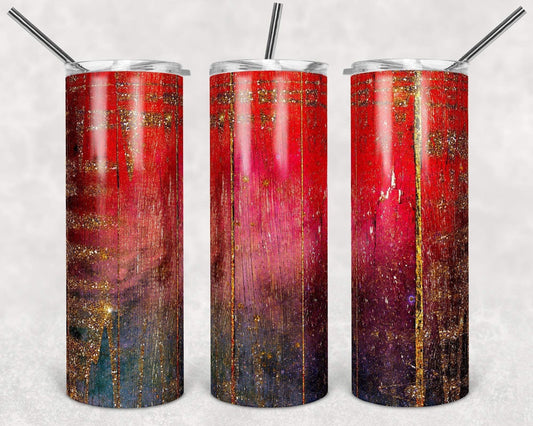 Red & Black Gold - 20oz or 30oz Skinny Tumblers w/ Lid and Metal Straw