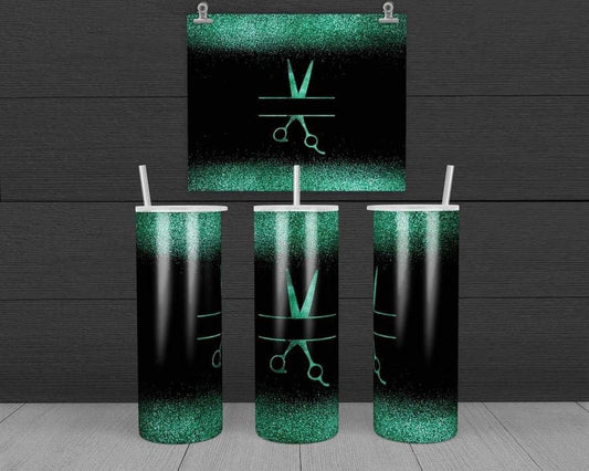 Hairdresser Scissors - 20 oz or 30oz Skinny Tumblers w/ Lid and Metal Straw