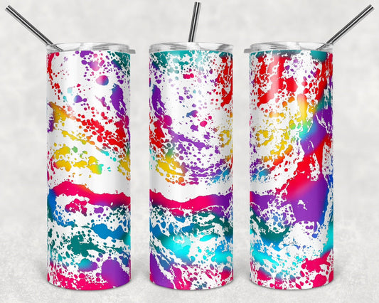 Power Wash Soap effect - 20 oz or 30oz Skinny Tumblers w/ Lid and Metal Straw