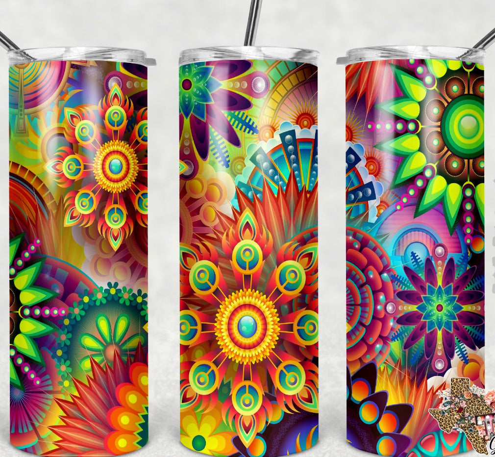 Bright Special Effects- 20oz or 30oz Skinny Tumblers w/ Lid and Metal Straw