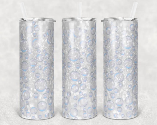 Blue Bubbles - 20 oz or 30oz Skinny Tumblers w/ Lid and Metal Straw