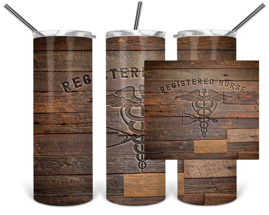 Nurse - 20oz or 30oz Skinny Tumblers w/ Lid and Metal Straw