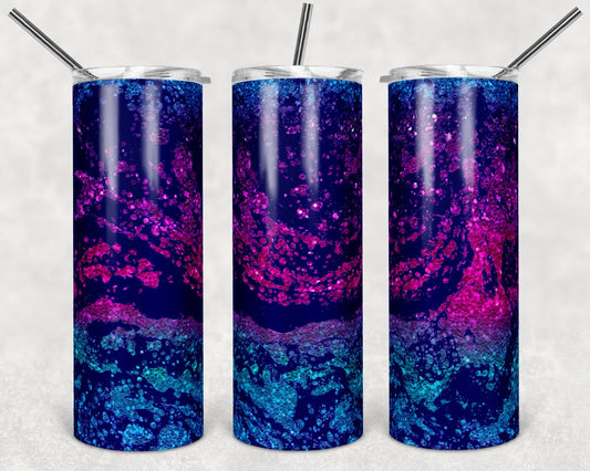 Power Wash Soap effect - 20 oz or 30oz Skinny Tumblers w/ Lid and Metal Straw
