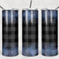 Black Plaid Blue - 20oz or 30oz Skinny Tumblers w/ Lid and Metal Straw