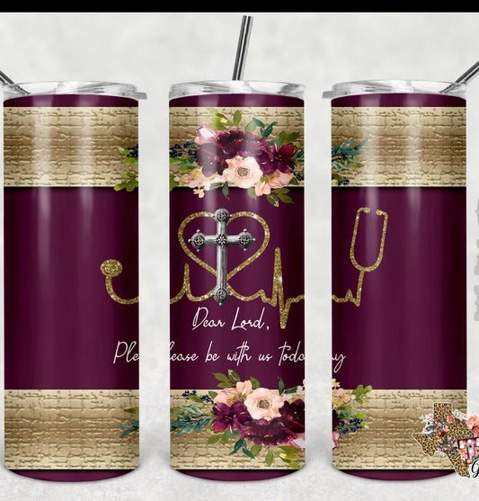 Nurse - 20oz or 30oz Skinny Tumblers w/ Lid and Metal Straw
