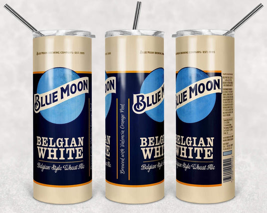 Blue Moon - 20oz or 30oz Skinny Tumblers w/ Lid and Metal Straw