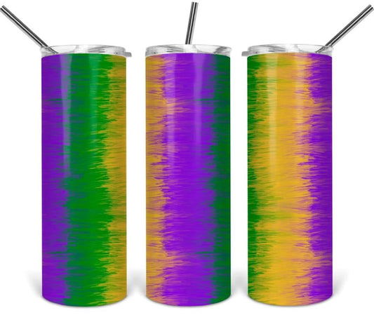 Rainbow Colors - 20oz or 30oz Skinny Tumblers w/ Lid and Metal Straw