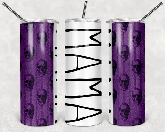 Purple Momma- 20oz or 30oz Skinny Tumblers w/ Lid and Metal Straw