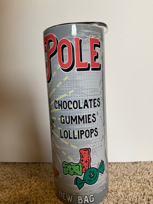 North Pole Baked Goods - 20 oz Skinny Tumblers w/ Lid and Metal Straw
