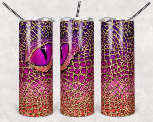 Dragon Eye- 20oz or 30oz Skinny Tumblers w/ Lid and Metal Straw