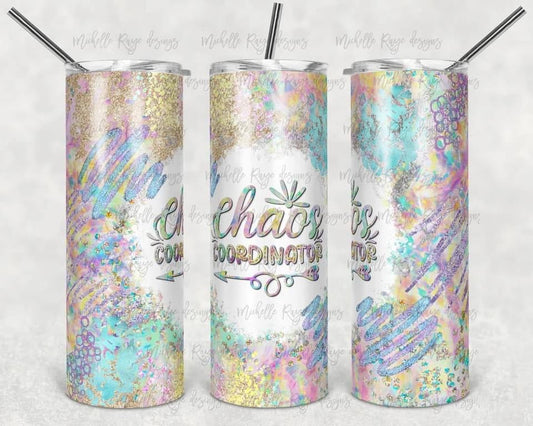 Coordinator Chaos- 20 oz or 30oz Skinny Tumblers w/ Lid and Metal Straw