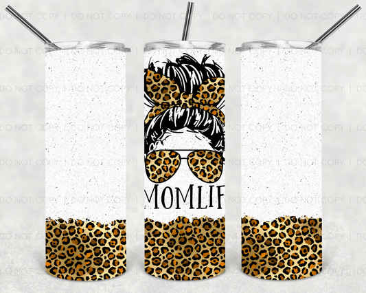 Mom Life- 20oz or 30oz Skinny Tumblers w/ Lid and Metal Straw