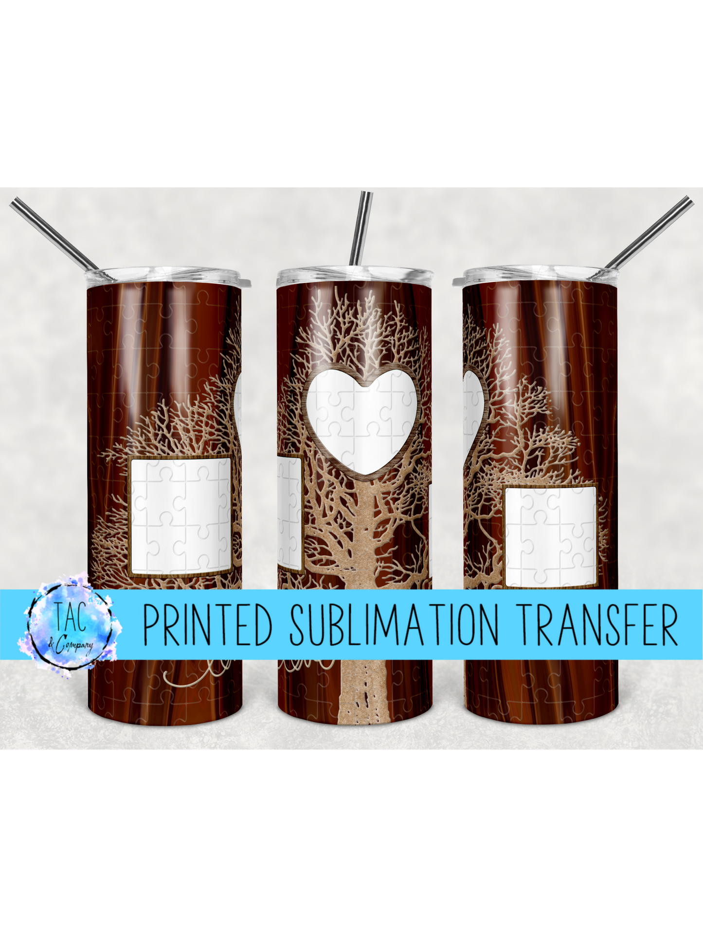 Family Tree Puzzle Pictures - Sublimation Print (This Is Not A Digital File)