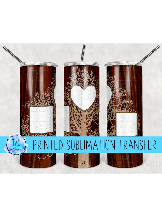 Family Tree Puzzle Pictures - Sublimation Print (This Is Not A Digital File)