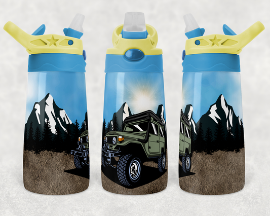 Kids Jeep - 12oz Kids Flip Cup Tumbler