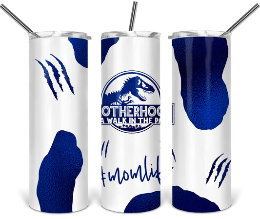 Motherhood a Walk in the Park - 20oz or 30oz Skinny Tumblers w/ Lid and Metal Straw