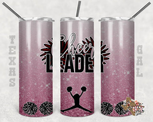 Cheer Leader- 20 oz or 30oz Skinny Tumblers w/ Lid and Metal Straw