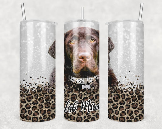 Lab Mom- 20 oz or 30oz Skinny Tumblers w/ Lid and Metal Straw