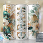 Gram split Emerald Floral -20oz or 30oz Skinny Tumblers w/ Lid and Metal Straw