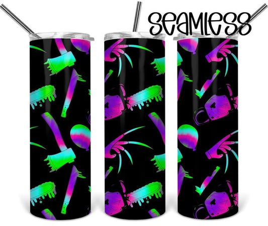 Glow in the Dark Scary - 20oz or 30oz Skinny Tumblers w/ Lid and Metal Straw