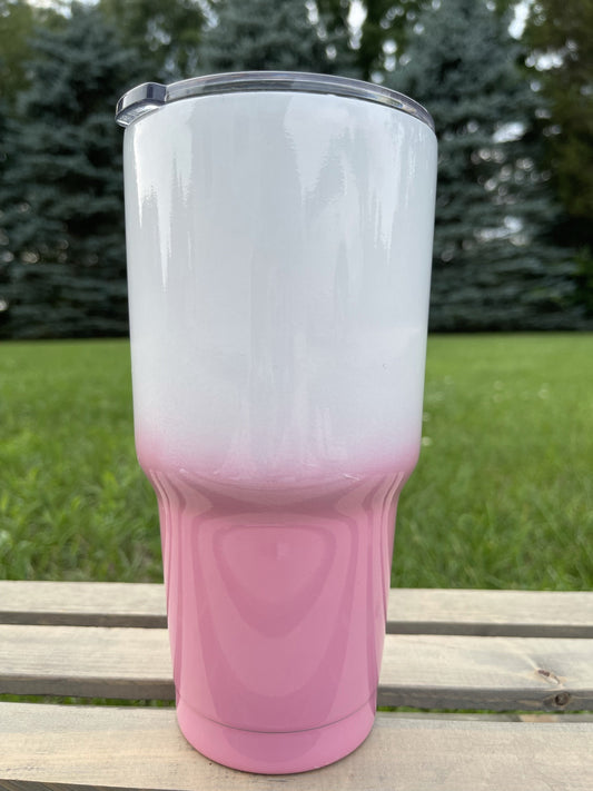 30 oz Tumbler- Pink Bottom