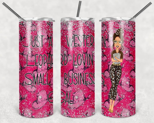 Western Loving Small Business - 20oz or 30oz Skinny Tumblers w/ Lid and Metal Straw