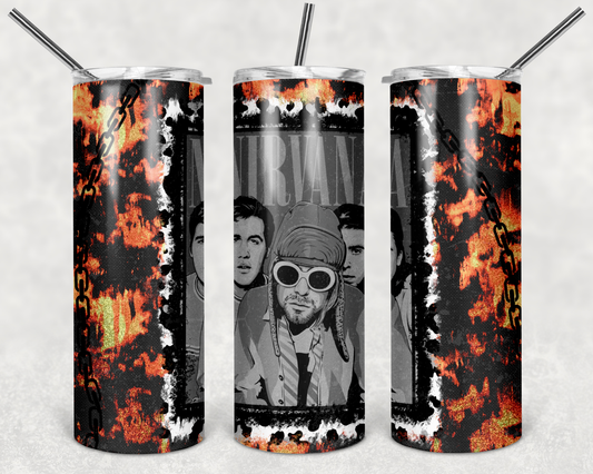 Nirvana - 20 or 30oz Skinny Tumblers w/ Lid and Metal Straw