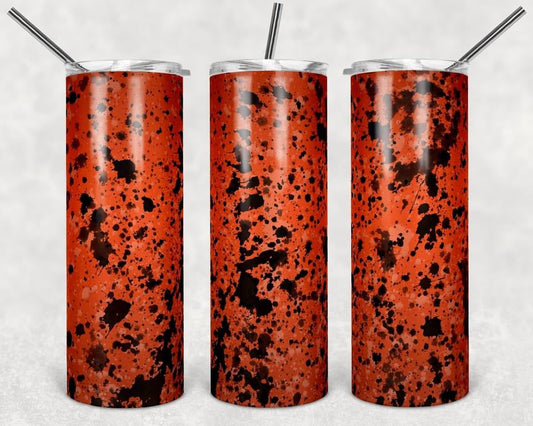 Red Paint Splatter- 20 oz or 30oz Skinny Tumblers w/ Lid and Metal Straw