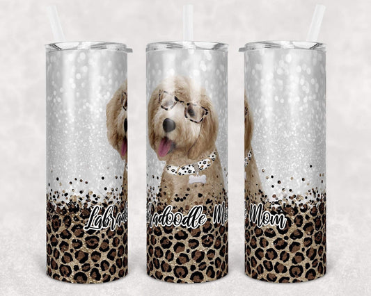 Labradoodle Dog Mom - 20oz or 30oz Skinny Tumblers w/ Lid and Metal Straw