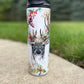 Holiday Deer - 20 oz Skinny Tumblers w/Lid and Metal Straw