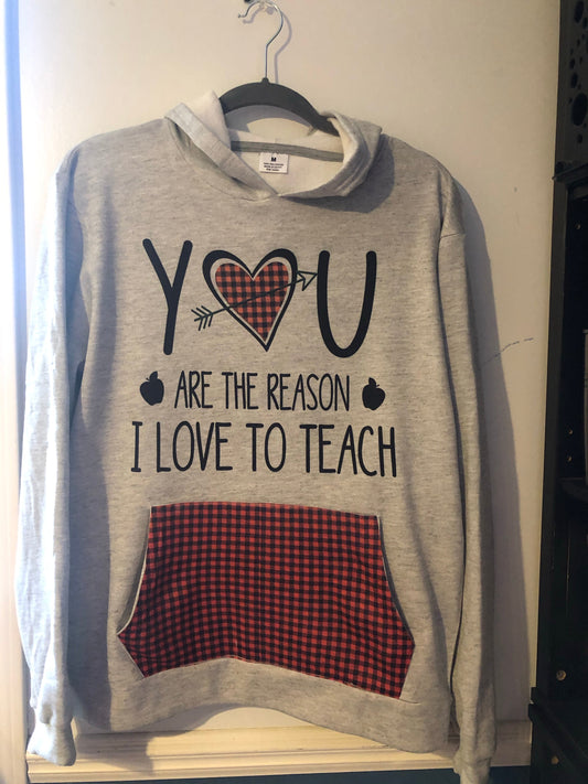 Valentine’s Teacher Hoodie - Small