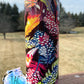 Colorful Feathers - 20 oz Skinny Tumblers w/ Lid and Metal Straw '