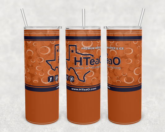 H TEA  O Texas -  20 oz or 30oz Skinny Tumblers w/ Lid and Metal Straw