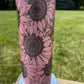 Pink Glitter Sunflower -  20oz  Skinny Tumblers w/ Lid and Metal Straw